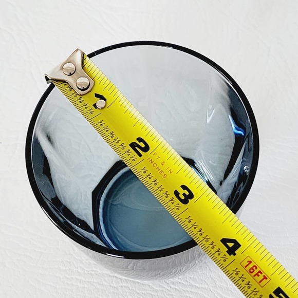 Bormioli Rocco, "Pulsar" Glass Water Ocean Blue, Set of 3 Rocks Glasses - Picture 4 of 9